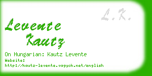 levente kautz business card